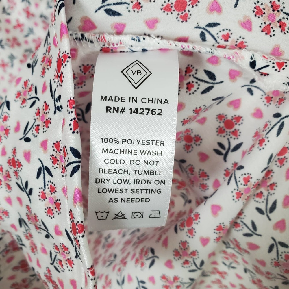 Vera Bradley NWT piped flute pajama top M - Picture 3 of 6